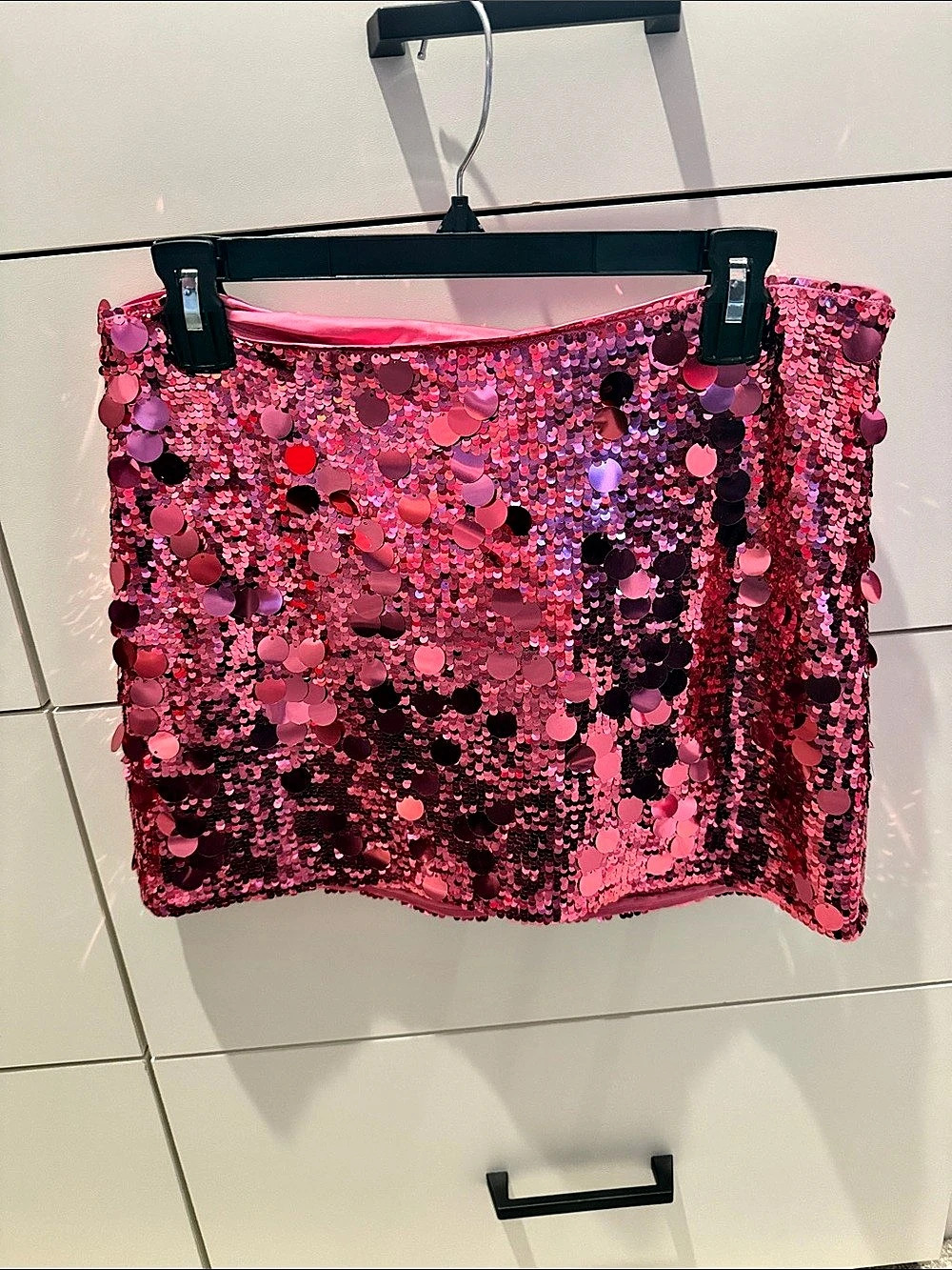 Lovers and friends Sequin Mini Skirt in Pink Medium